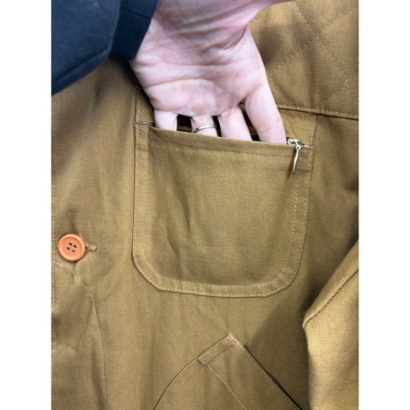 Vintage Master Sportsman Men's Canvas Hunting Field Jacket Corduroy Collar L - Picture 9 of 10